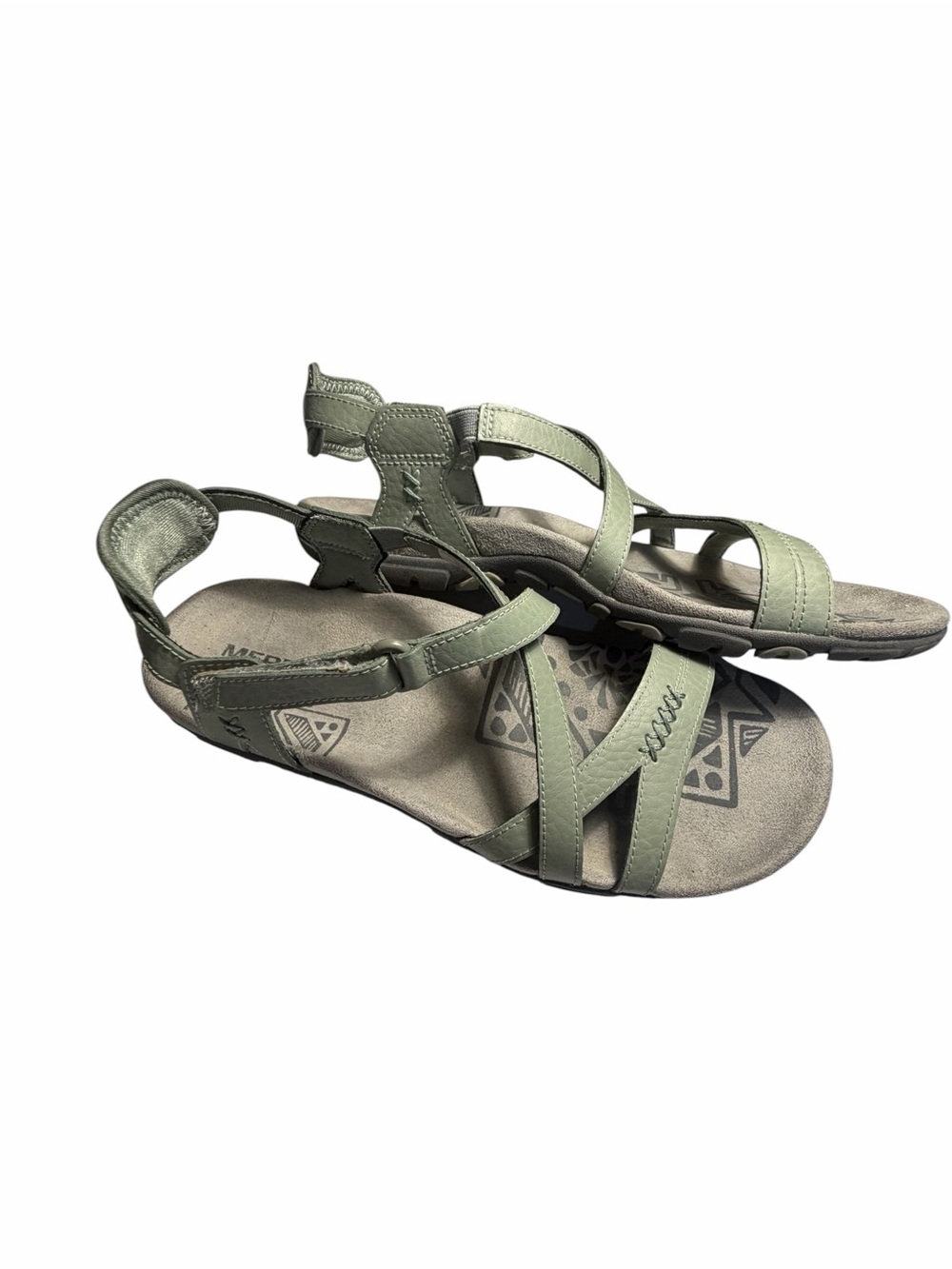 Merrell Blue Dove Green Cross-Strap Casual Sandals Sz 7 - Picture 4 of 13